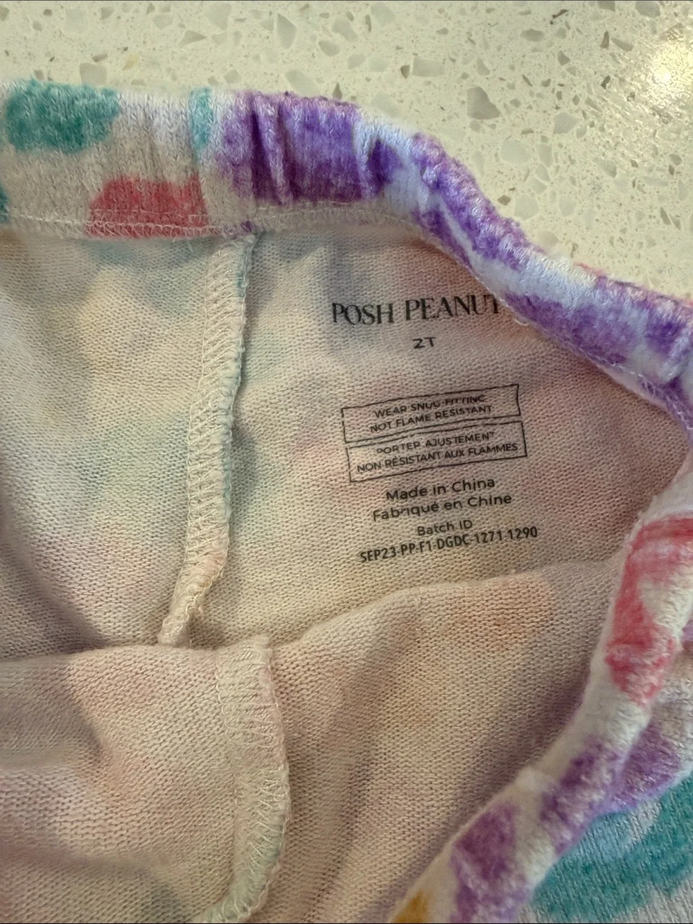 Posh Peanut 2T Leopard Print Pajama Set - Multicolor